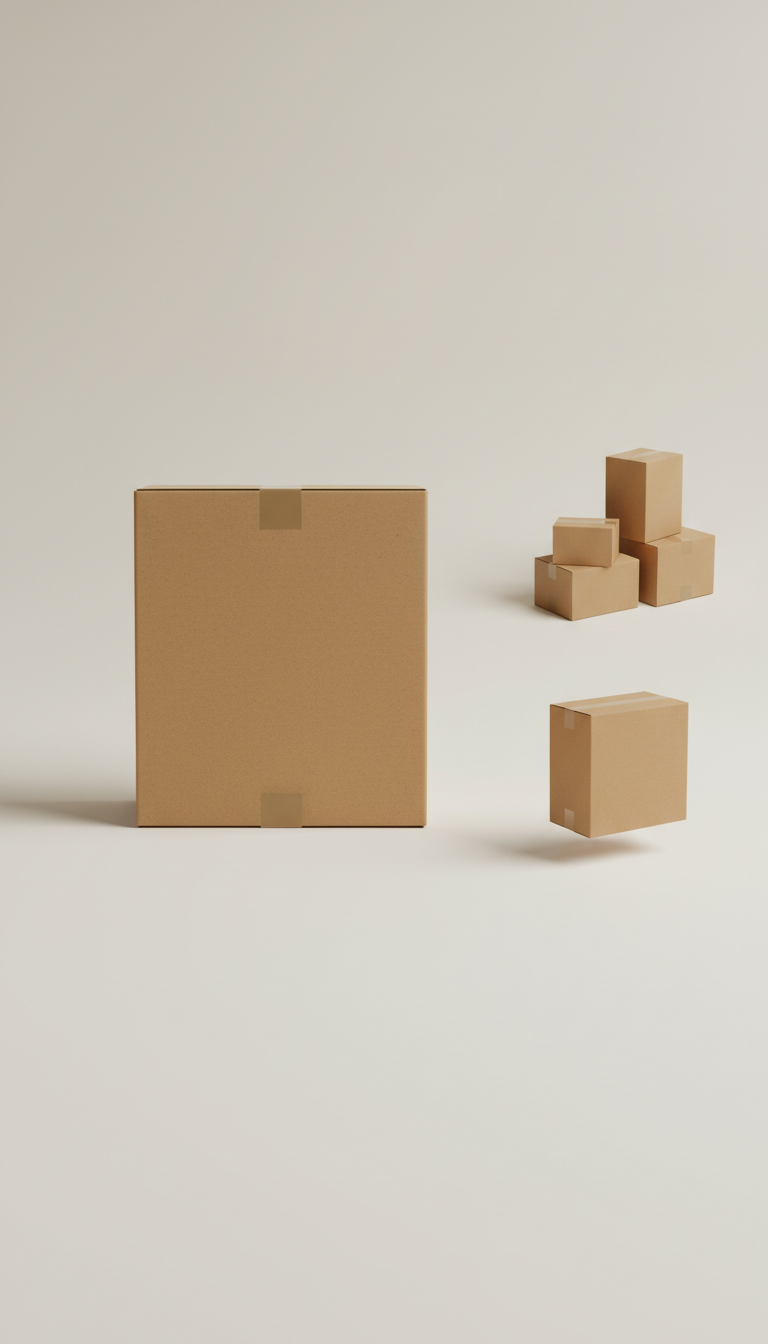 Large Flat Pack Cardboard Box